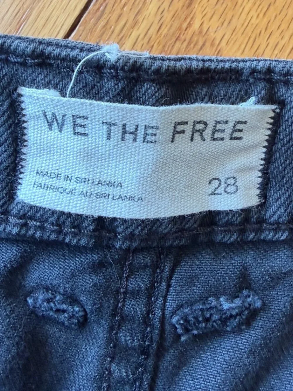 Free People We The Free Bettie Sailor Shorts 28 Washed Black
